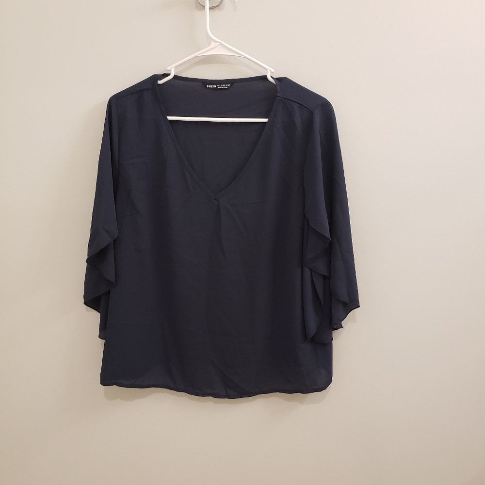 SHEIN Navy Blouse